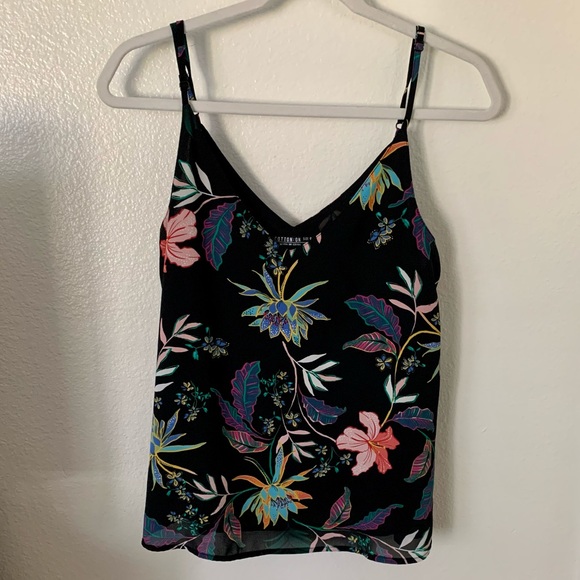 Cotton On Black Foral Camisole Tank Top Small - Picture 6 of 6